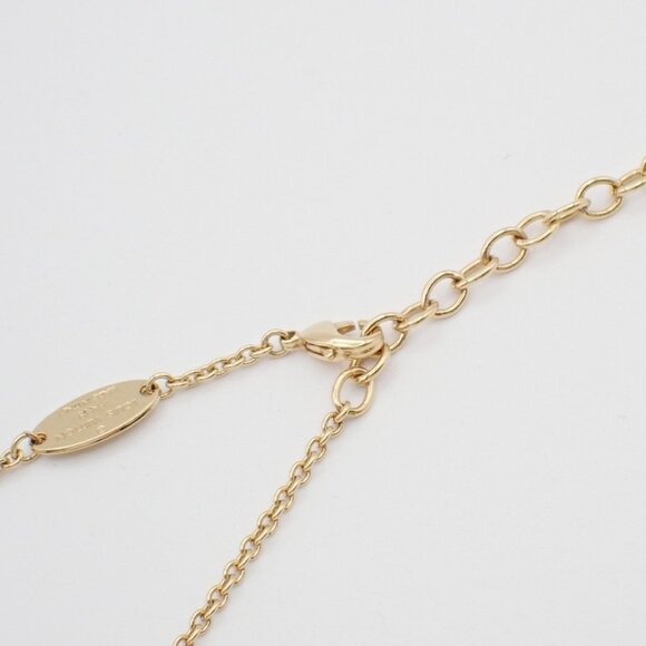 LOUIS VUITTON Collier Essential V Necklace Imitation Pearl GHW - Picture 5 of 11